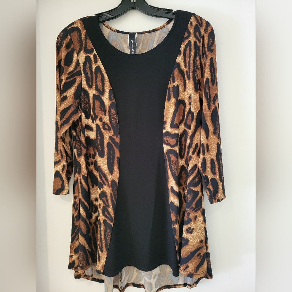 Leopard tunic top